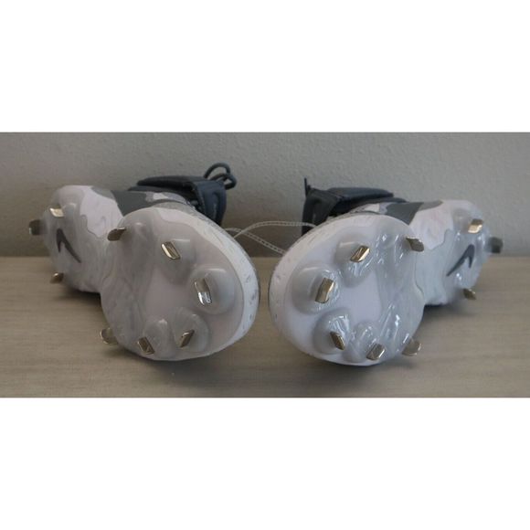 Nike DJ6520 012 Men's Sz 9.5 Gray Alpha Huarache Elite 4 Mid Baseball Cleats - Picture 4 of 5